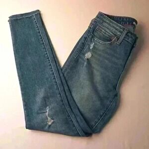 Sam Edelman Womens Mid Rise The Kitten Skinny Ankle Jeans Blue Size 26/2 Stretch